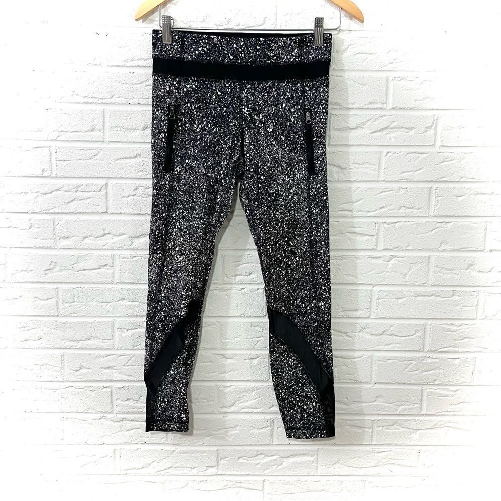 Lululemon Inspire Tight II Power Luxtreme Suited Jacquard Black White Size 4